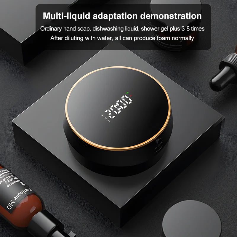 Smart Touchless Automatic Foam Soap Dispenser with LED Display & Wall Mount (260ml)