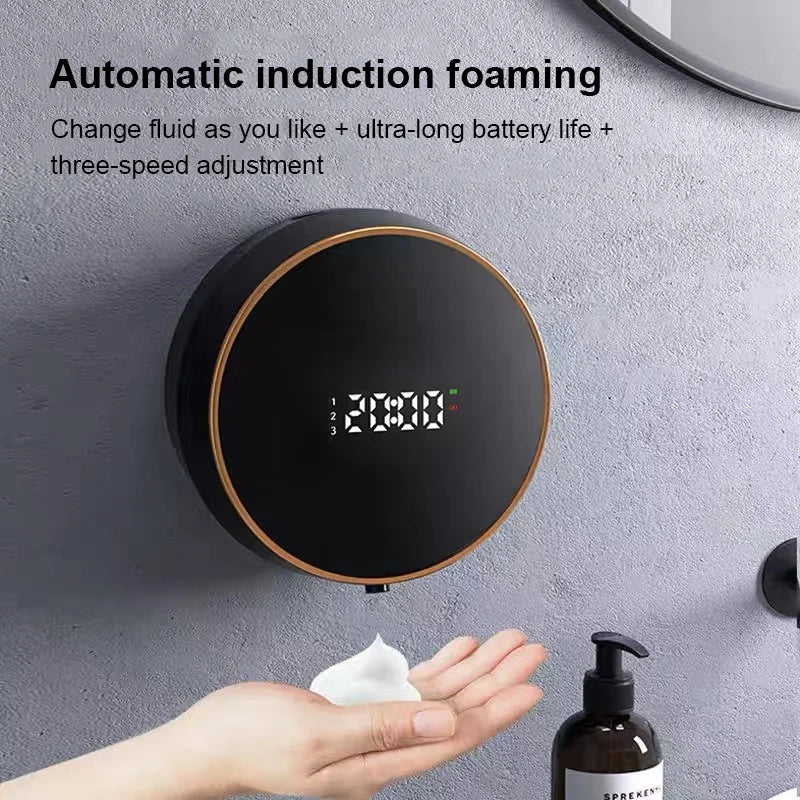 Smart Touchless Automatic Foam Soap Dispenser with LED Display & Wall Mount (260ml)