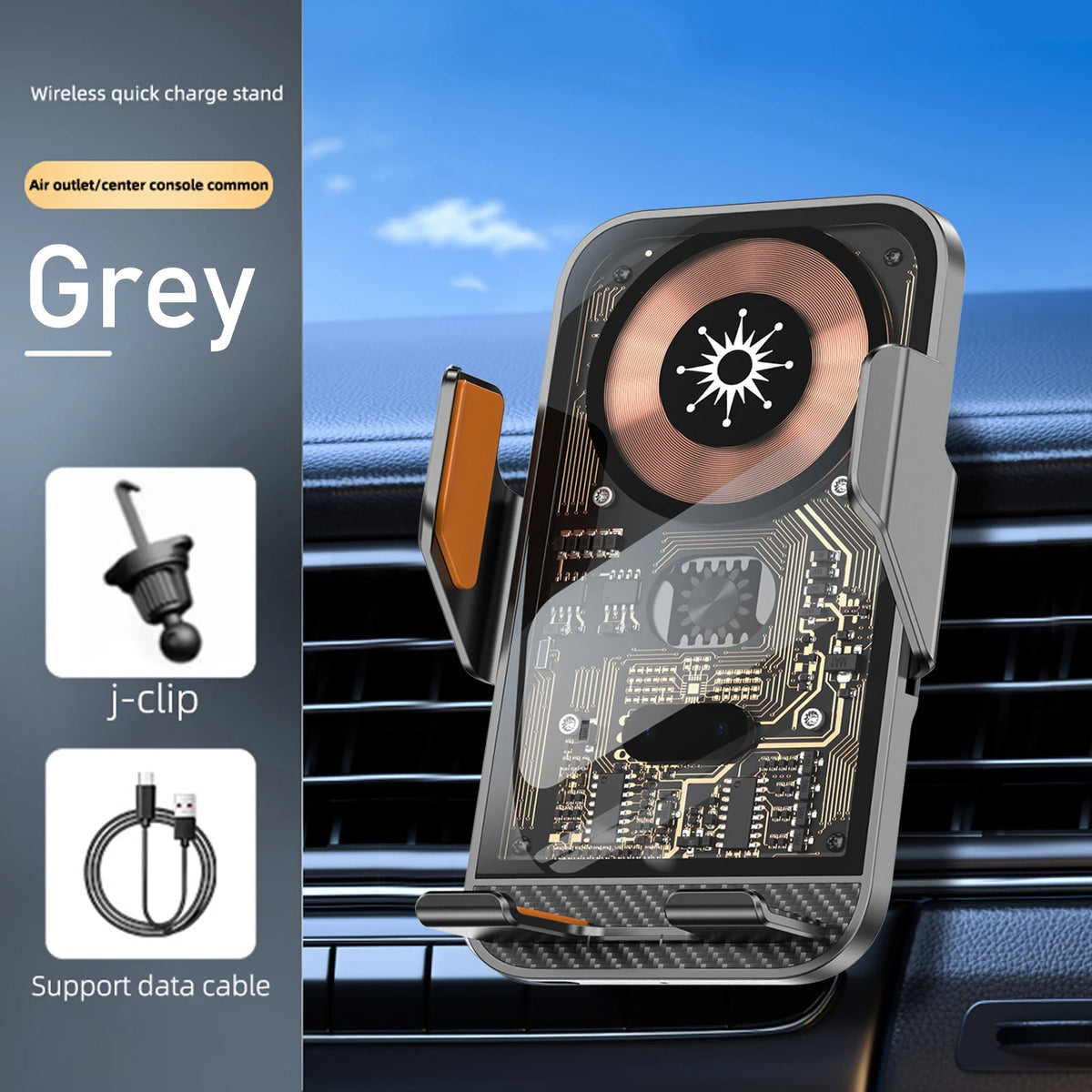 Wireless Magnetic Car Charger 15W Fast Charging Mount