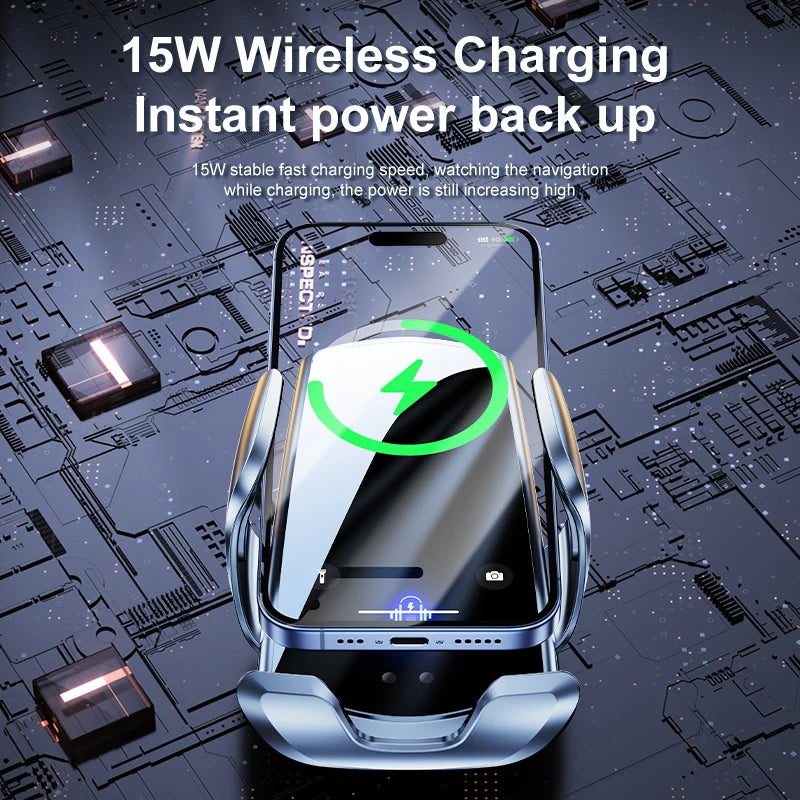Wireless Magnetic Car Charger 15W Fast Charging Mount