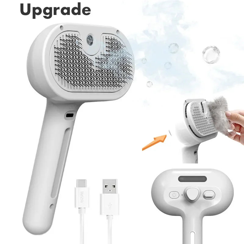 3-in-1 Electric Steamy Pet Grooming Comb