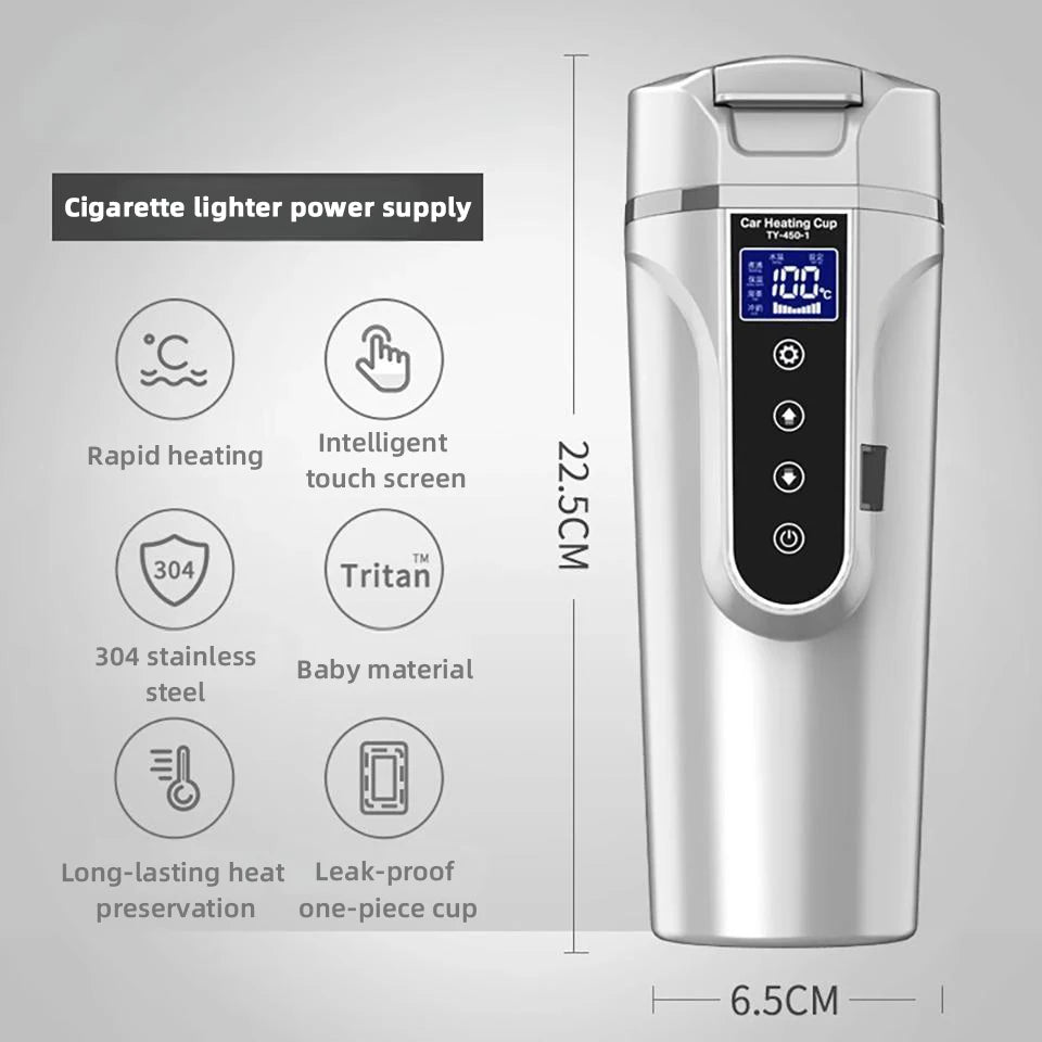 ZOQVANI Smart Car Heating Cup & Touch Screen Travel Mug