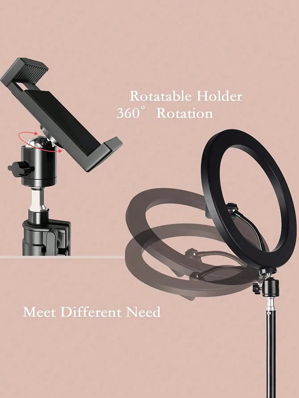 10-Inch Ring Light with 110cm Tripod Stand & Phone Holder