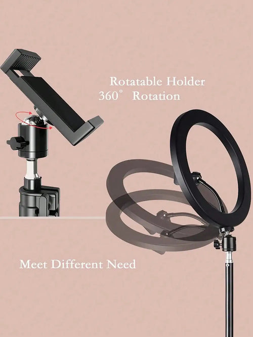 10-Inch Ring Light with 110cm Tripod Stand & Phone Holder