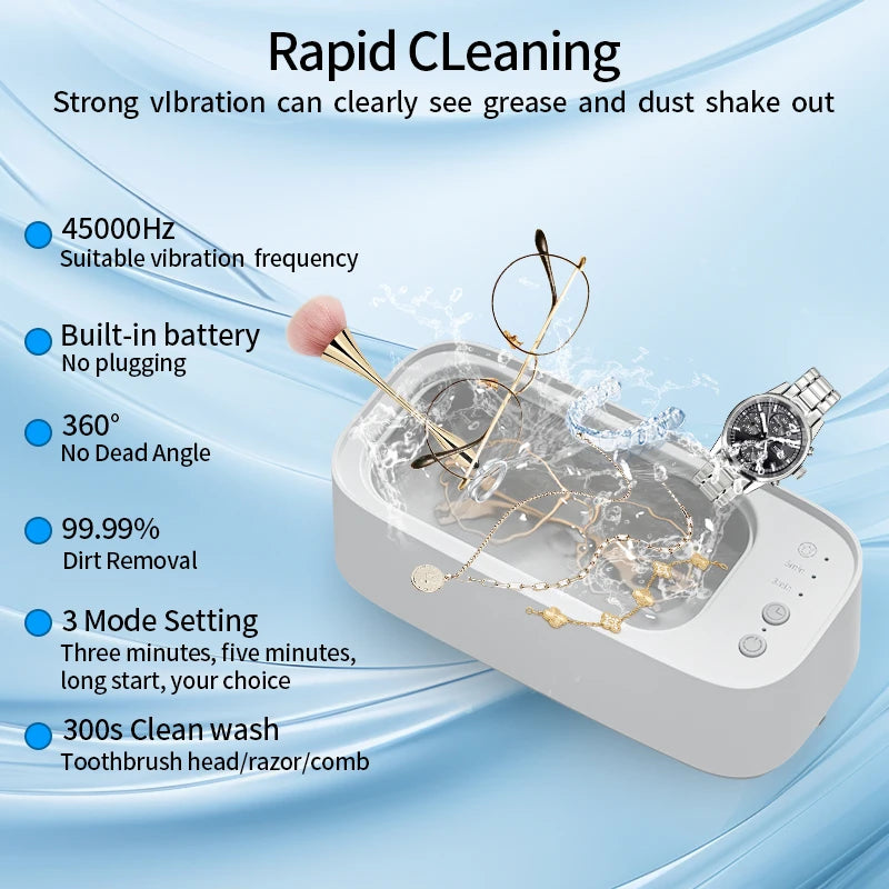 ZOQVANI Portable Ultrasonic Cleaner & Multi-Purpose Washing Device