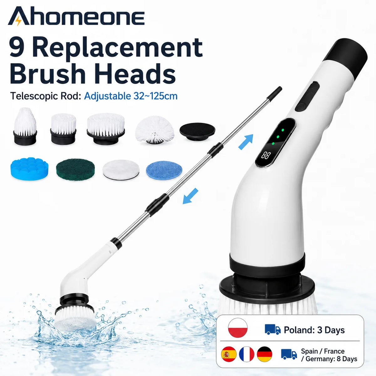 🧹 ZOQVANI™ 9-in-1 Cordless Electric Spin Scrubber