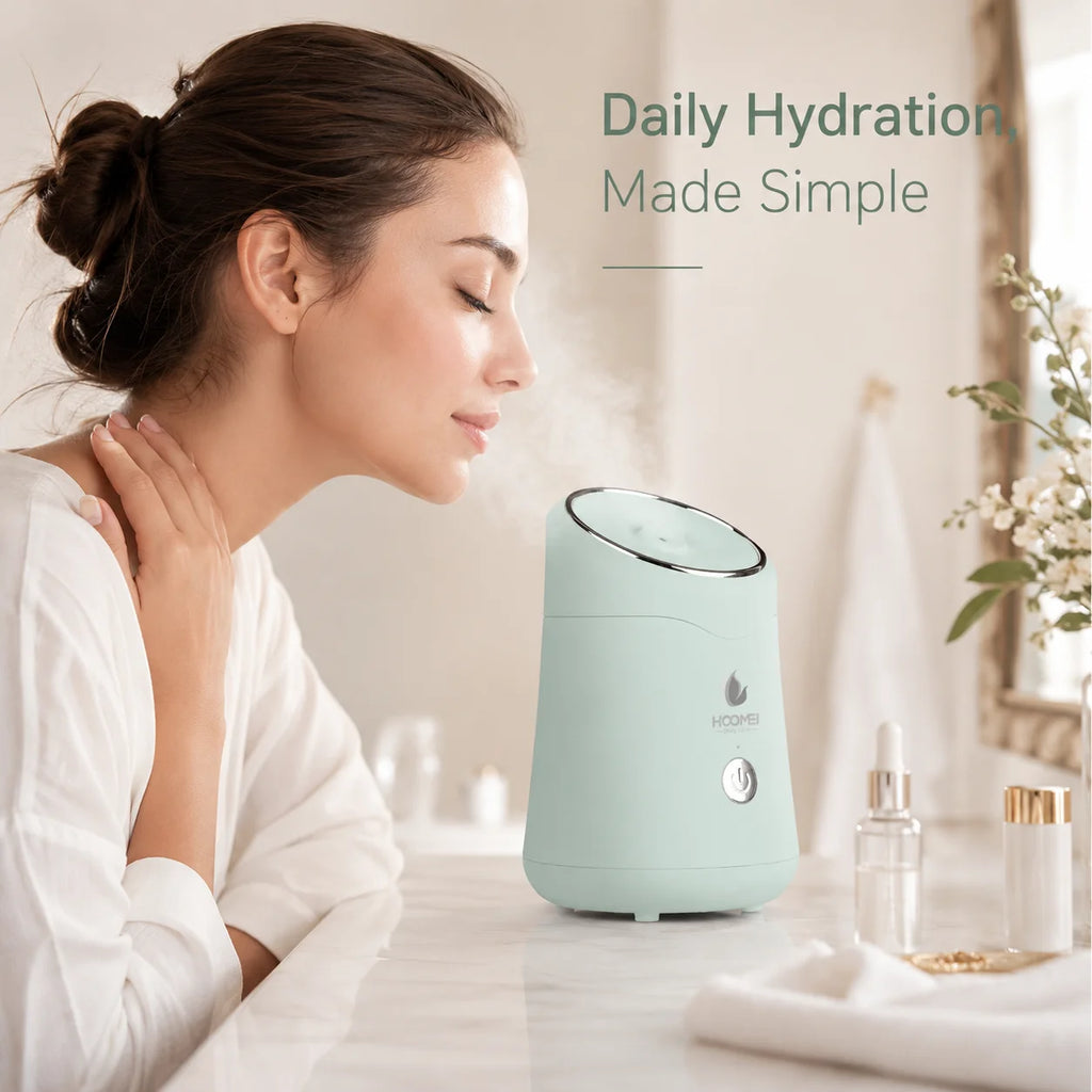 HOOMEI Nano Ionic Facial Steamer – Deep Moisturizing & Home Spa