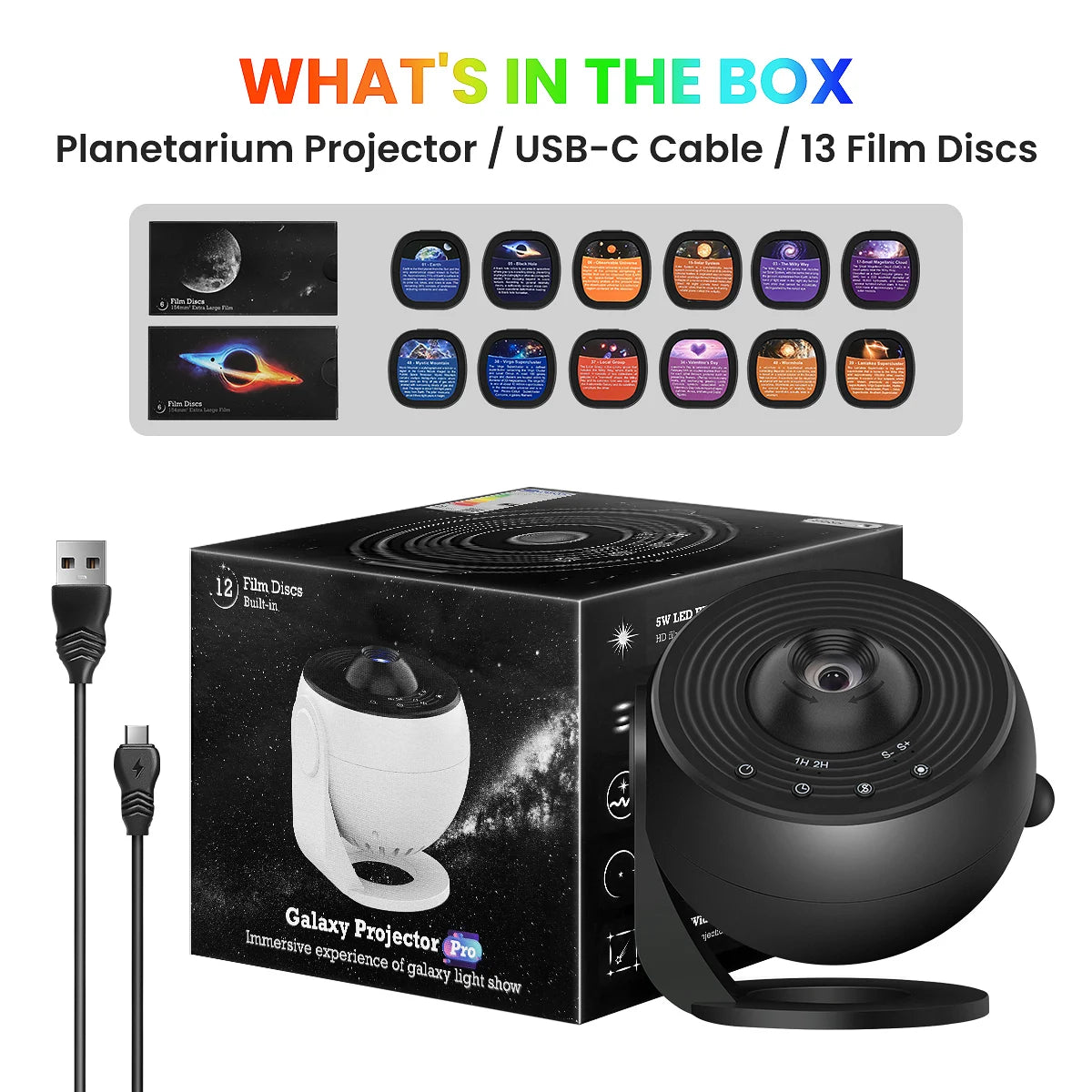 13-in-1 Planetarium Galaxy Star Projector
