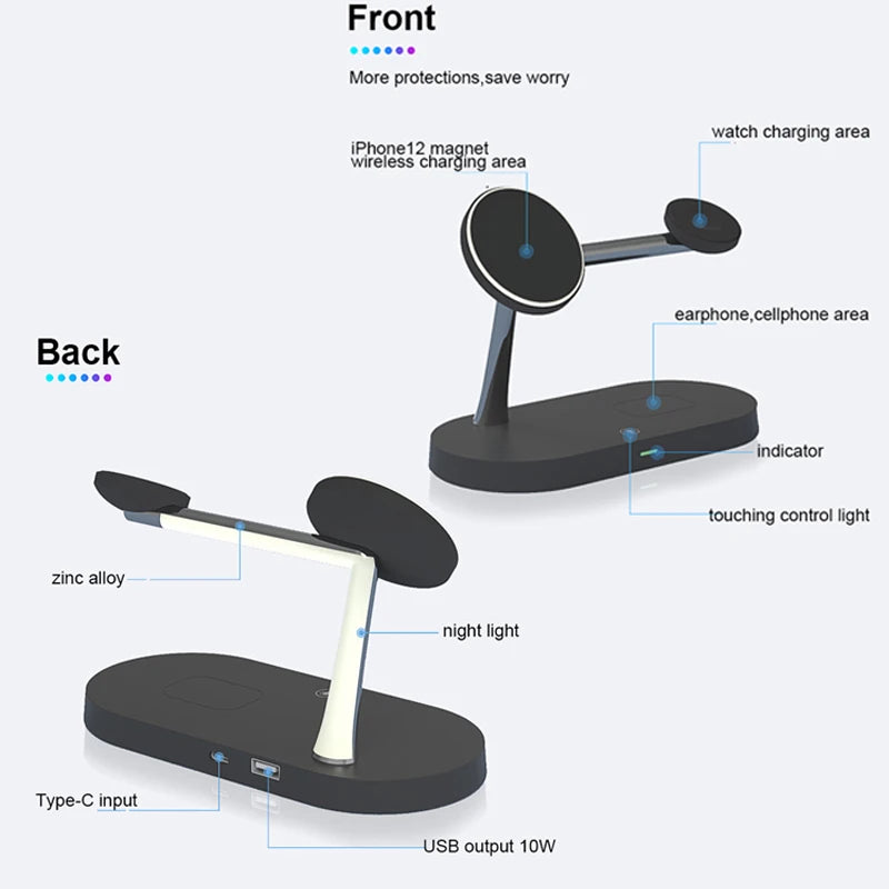 3-in-1 Smart Wireless Charging Station