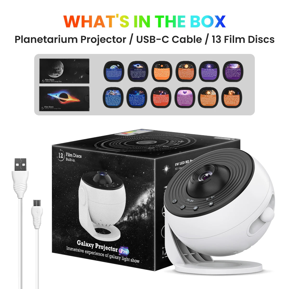 13-in-1 Planetarium Galaxy Star Projector