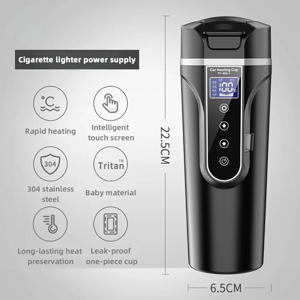 ZOQVANI Smart Car Heating Cup & Touch Screen Travel Mug