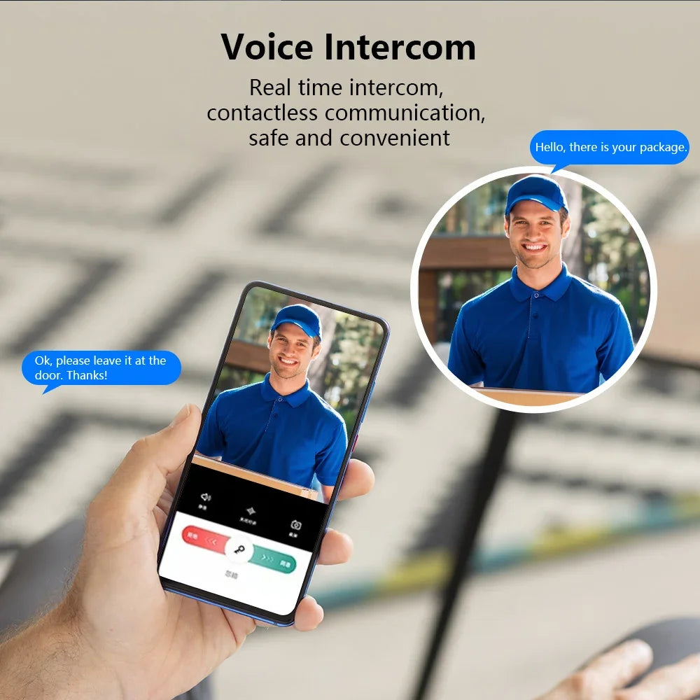 3D Face Recognition Smart Lock with Built-in Camera & Screen