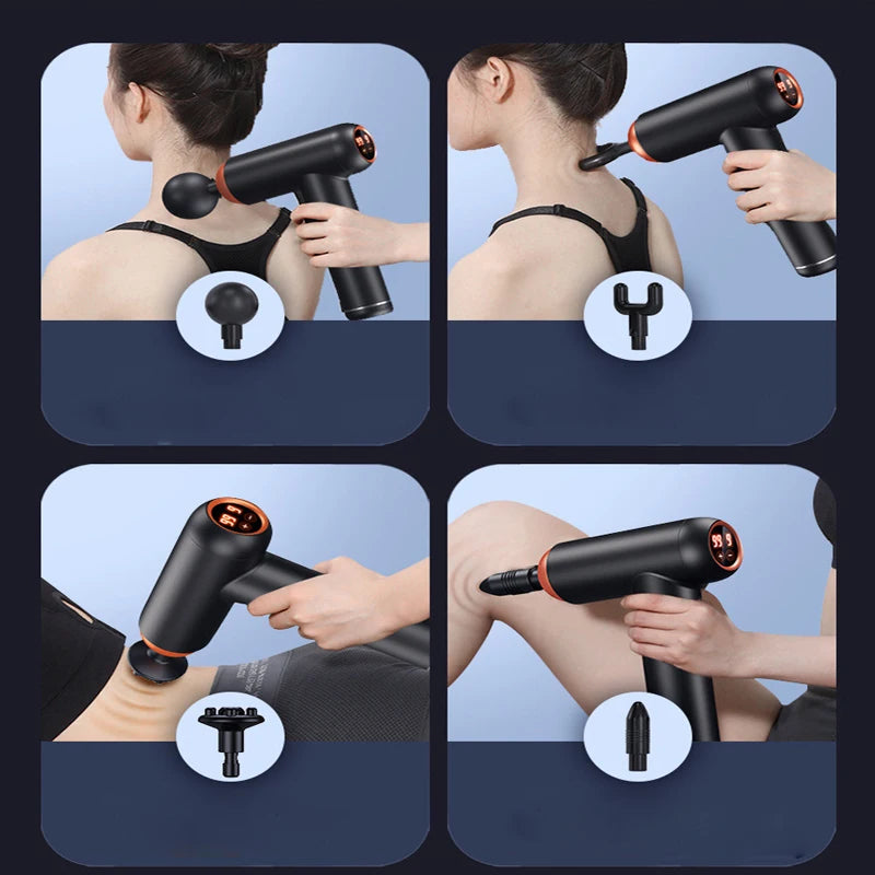 ZOQVANI Pro 99-Level Muscle Massage Gun with 8 Heads & LED Display