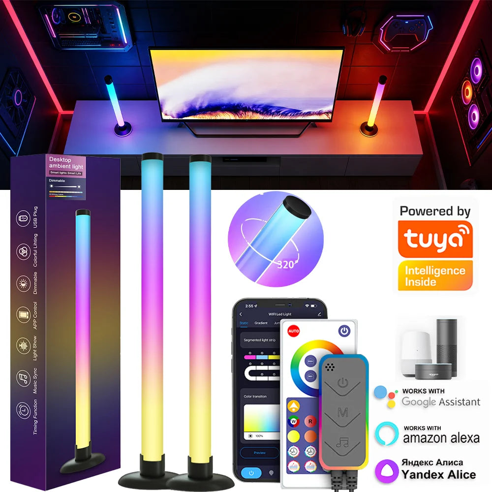 ZOQVANI Smart RGBIC Gaming LED Light Bars with App & Voice Control