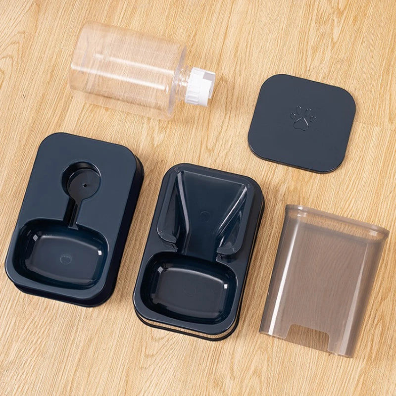 2-in-1 Automatic Pet Food & Water Dispenser Set