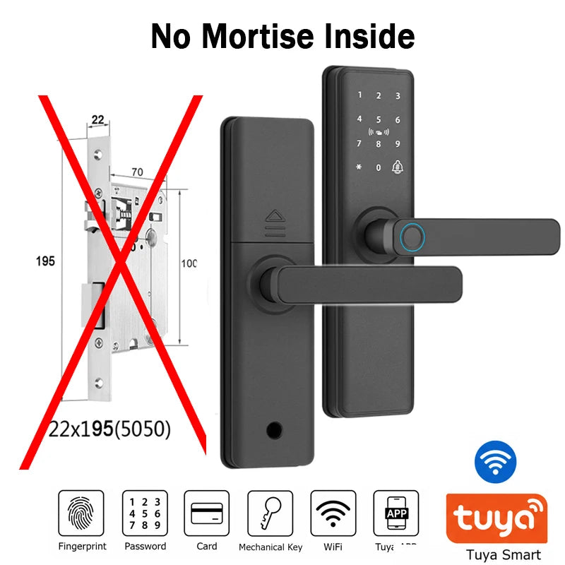 Tuya Smart WiFi Fingerprint Door Lock with App Control