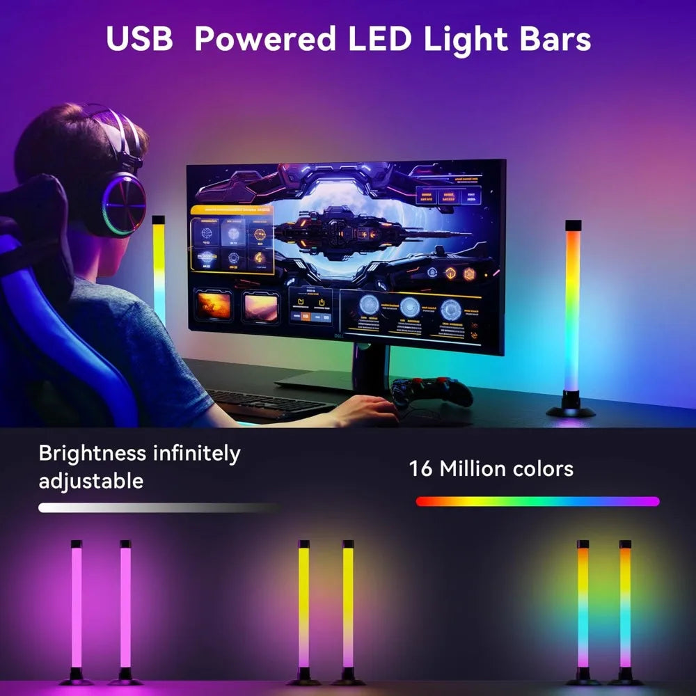 ZOQVANI Smart RGBIC Gaming LED Light Bars with App & Voice Control