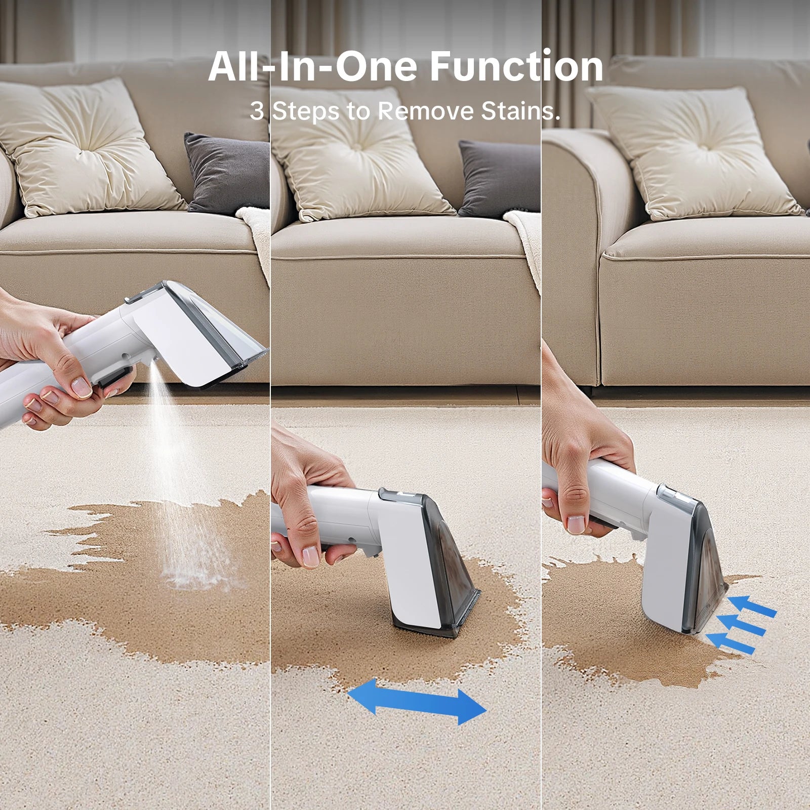 Lubluelu V8 Hot Water Carpet & Upholstery Cleaner - 800W