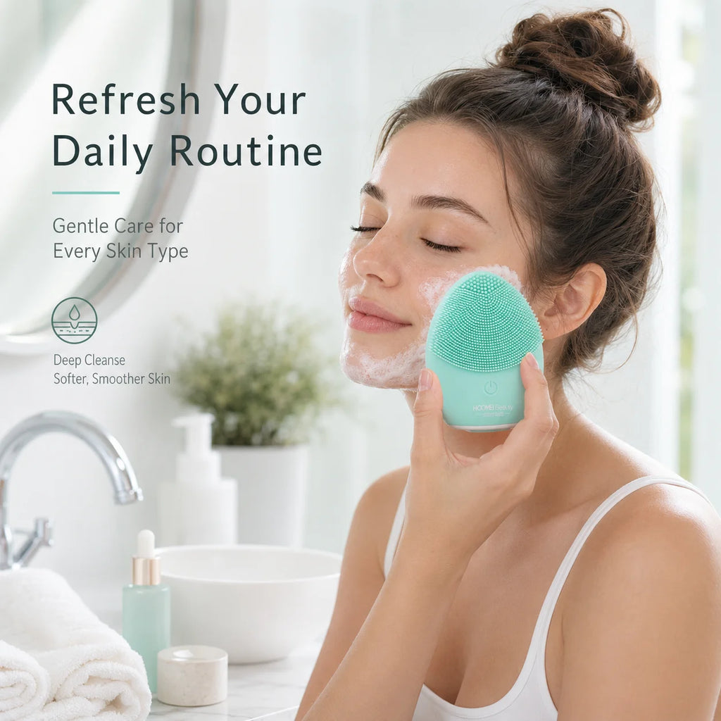 HOOMEI Electric Silicone Facial Cleansing Brush