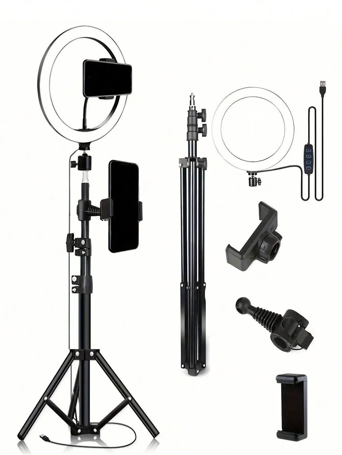 10-Inch Ring Light with 110cm Tripod Stand & Phone Holder