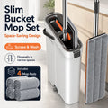 Joybos® Ultra-Slim Mop & Self-Wringing Bucket Set