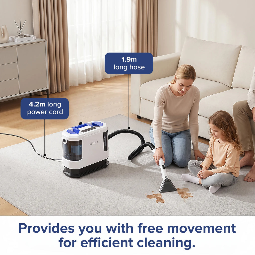 Lubluelu V11 Steam & Hot Water Carpet Cleaner - 17kPa