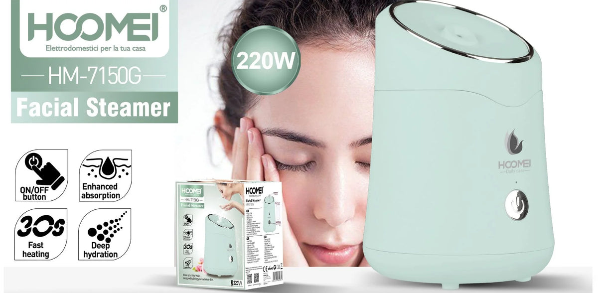HOOMEI Nano Ionic Facial Steamer – Deep Moisturizing & Home Spa