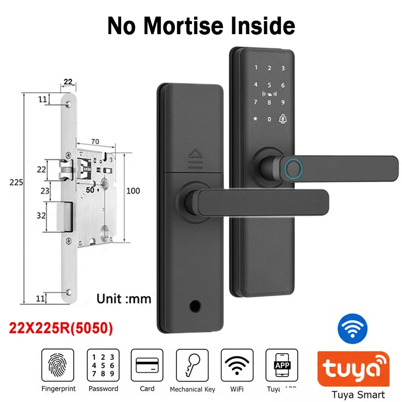Tuya Smart WiFi Fingerprint Door Lock with App Control