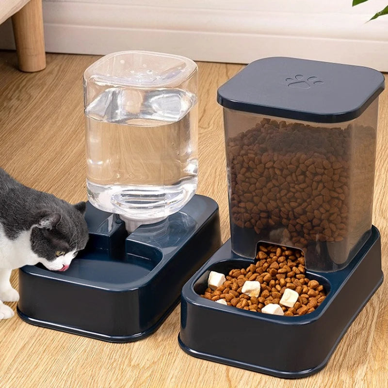 2-in-1 Automatic Pet Food & Water Dispenser Set