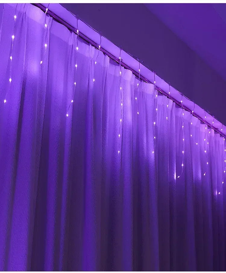 Smart RGB LED Curtain Lights ( App & Remote control )