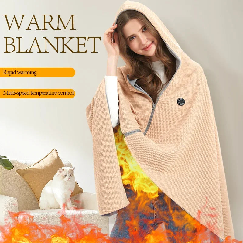 CozyWarm™ Wearable USB Electric Heated Blanket (3 Heat Levels)