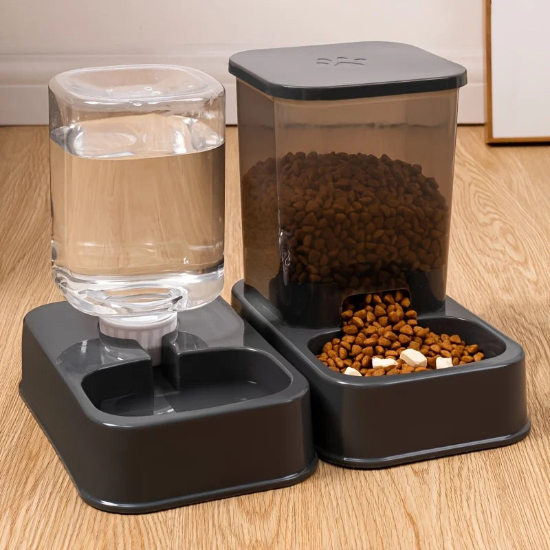 2-in-1 Automatic Pet Food & Water Dispenser Set