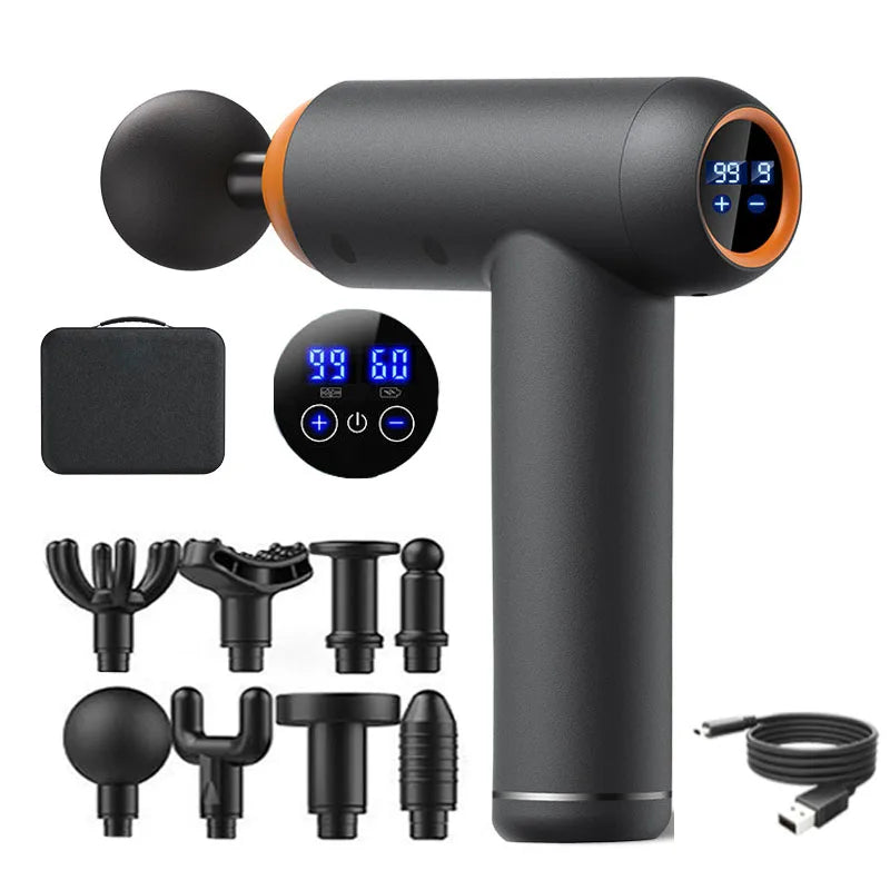 ZOQVANI Pro 99-Level Muscle Massage Gun with 8 Heads & LED Display