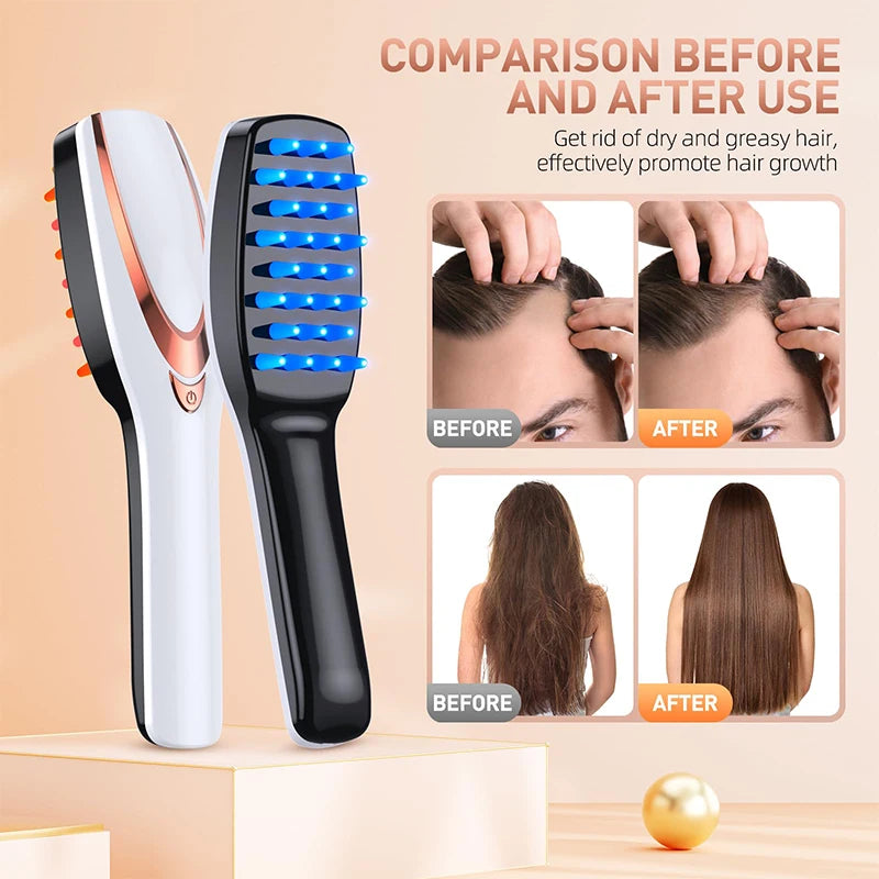 Electric Smart Hair Massage Comb with Red & Blue Light