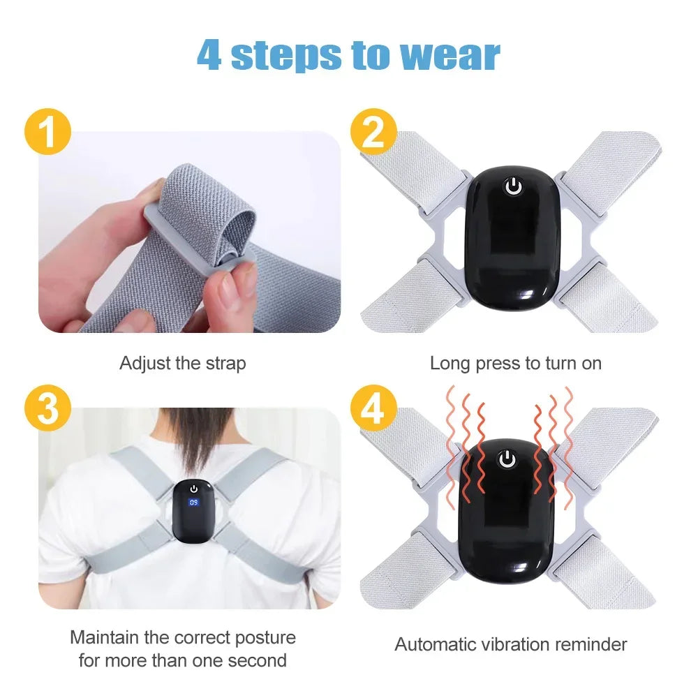 Smart Posture Corrector & Back Support Sensor
