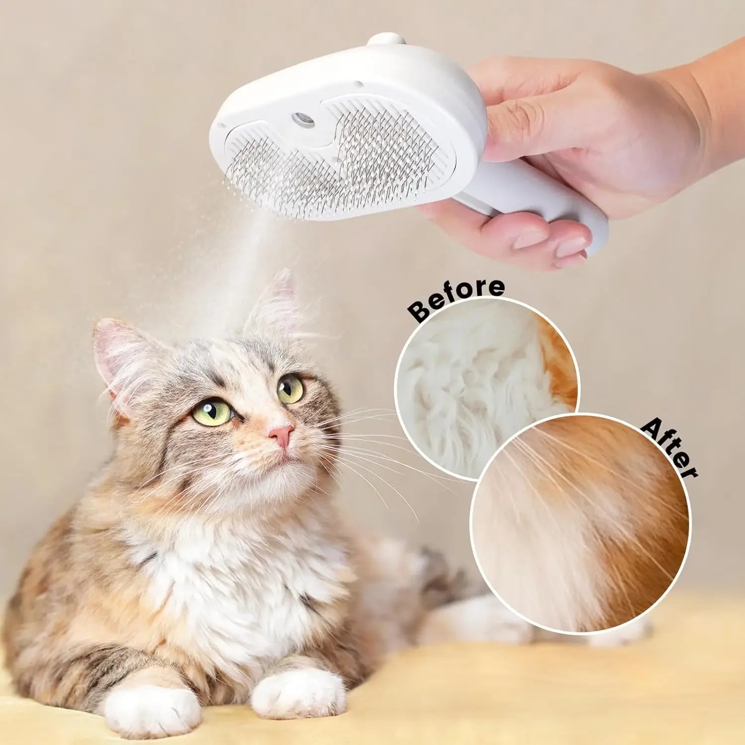 3-in-1 Electric Steamy Pet Grooming Comb