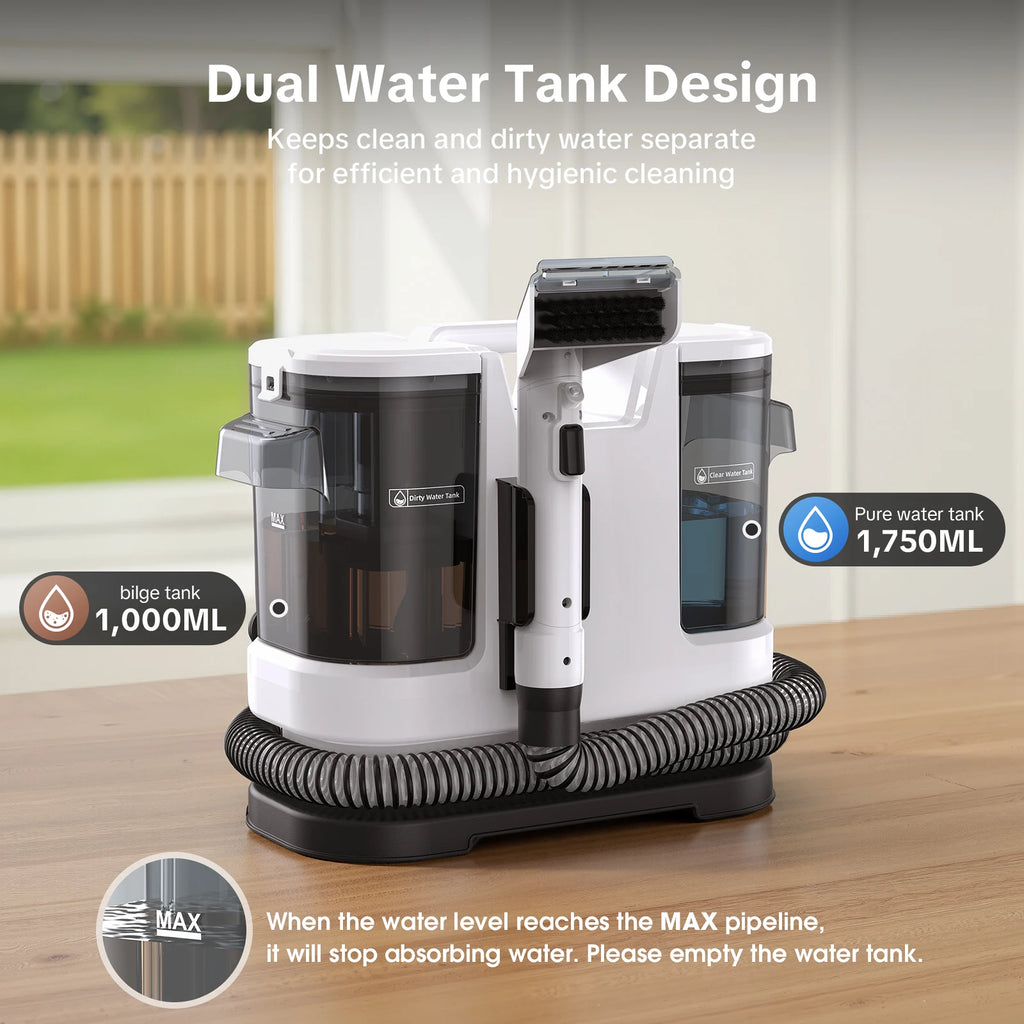 Lubluelu V8 Hot Water Carpet & Upholstery Cleaner - 800W