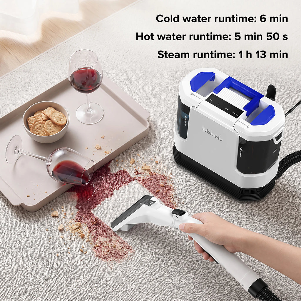 Lubluelu V11 Steam & Hot Water Carpet Cleaner - 17kPa
