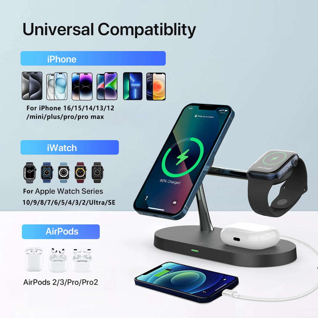 3-in-1 Smart Wireless Charging Station