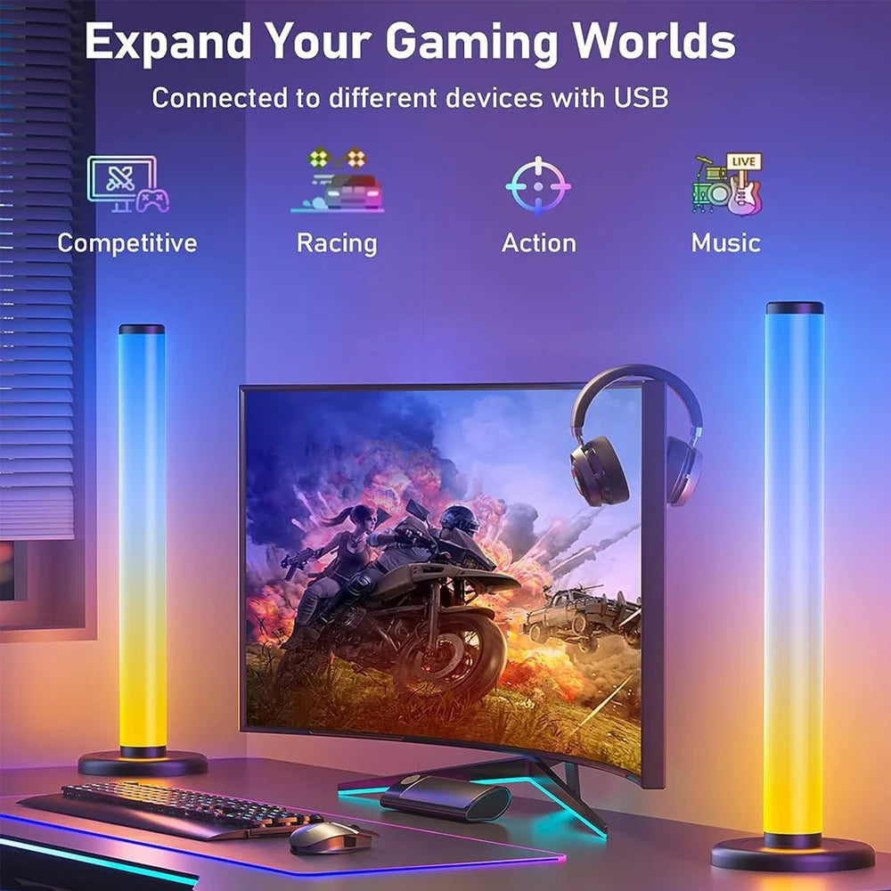 ZOQVANI Smart RGBIC Gaming LED Light Bars with App & Voice Control