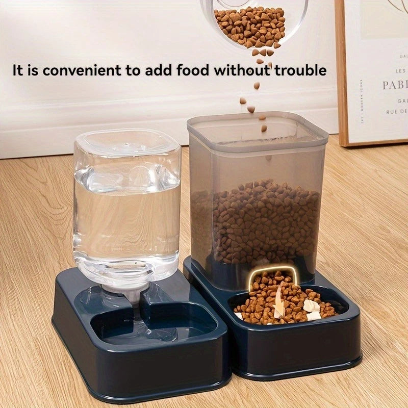 2-in-1 Automatic Pet Food & Water Dispenser Set